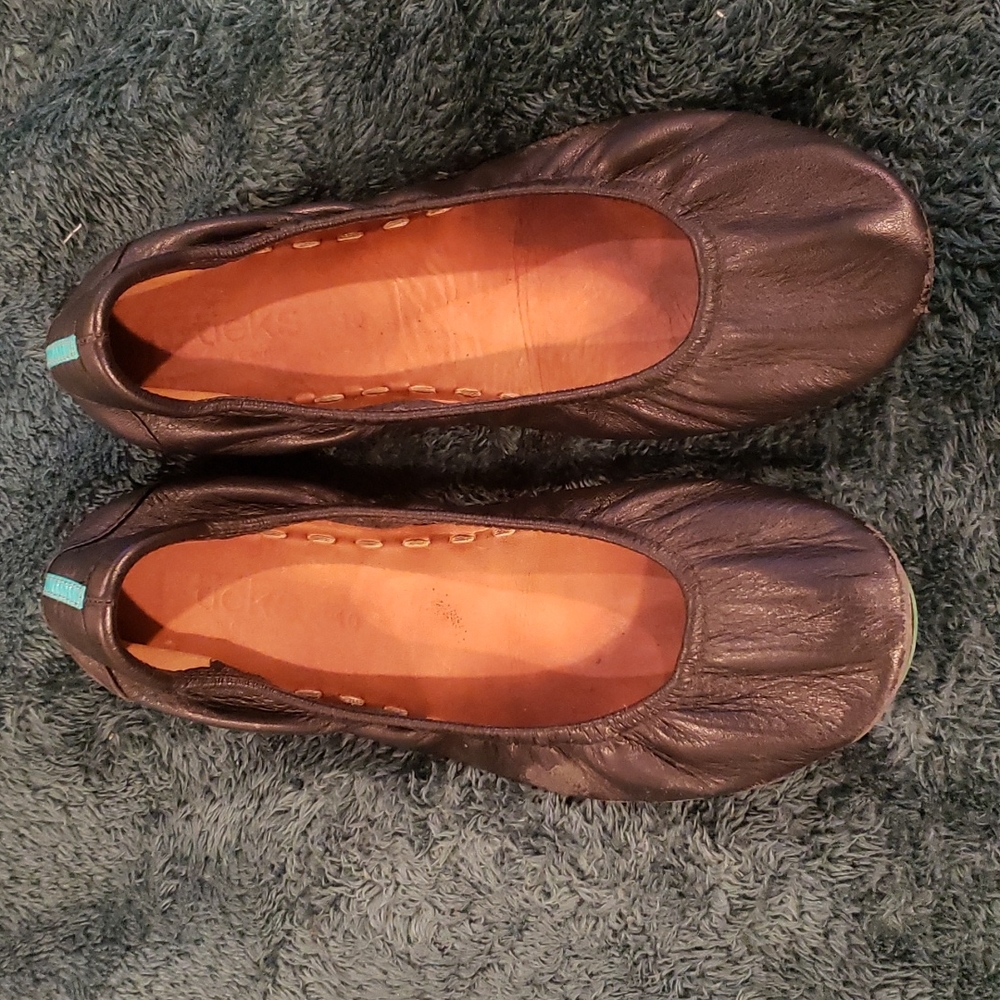 Tieks black leather sz 10